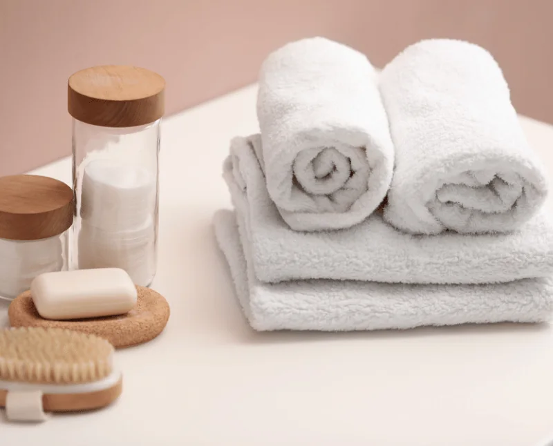 Spa towels and skincare prep essentials for a polished mobile appointment